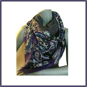 Vera Bradley Square Scarf Deep Night Paisley